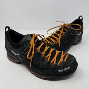 Salewa Mountain Trainer 2 GTX Hiking Shoe Black Orange Gore-tex Vibram Men's 8.5